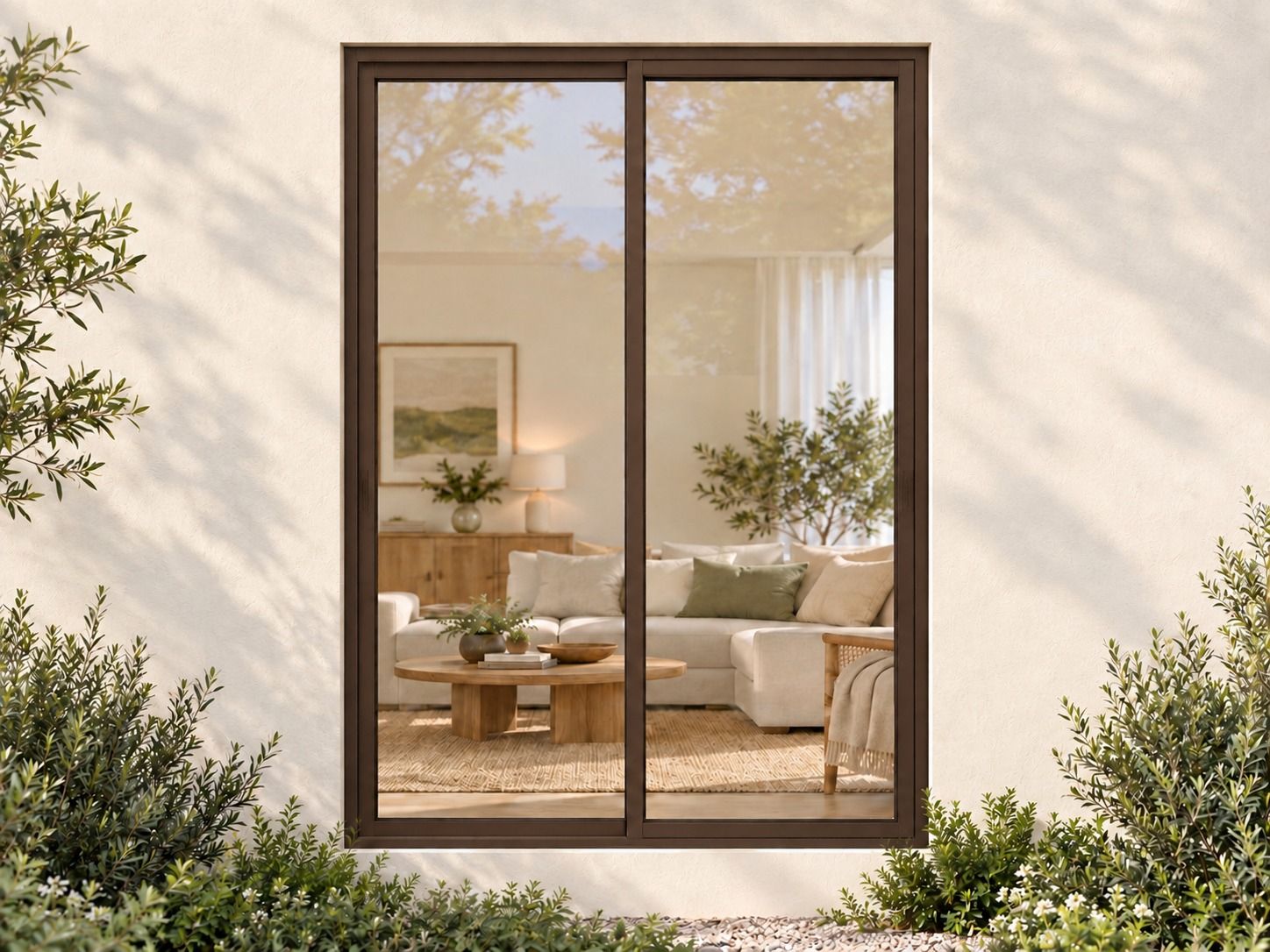 Kenzo Aluminium Sliding Window - Bronze, 900 1200 mm, Two Sliding Panels