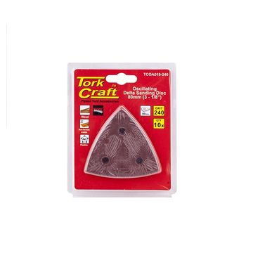 Tork Craft - Oscilating Sandpaper A/O 80mm 10Piece Delta Shape - 10 Pack