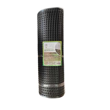 EARTH Garden Fence Roll Plastic Black 1m x 25m (30x30mm)