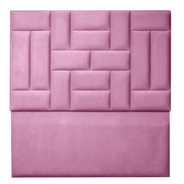 Justin Velvet Headboard King  Pink