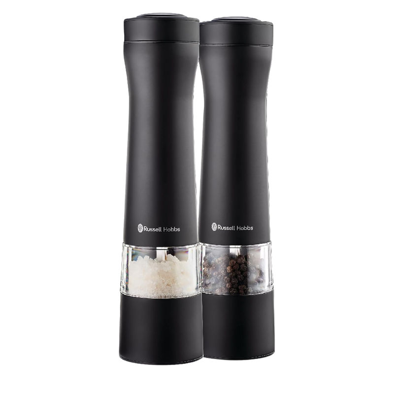 Russell Hobbs LED Salt and Pepper Mills Set Black