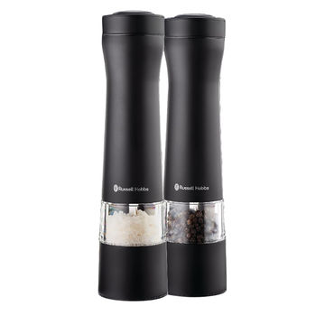 Russell Hobbs LED Salt and Pepper Mills Set Black