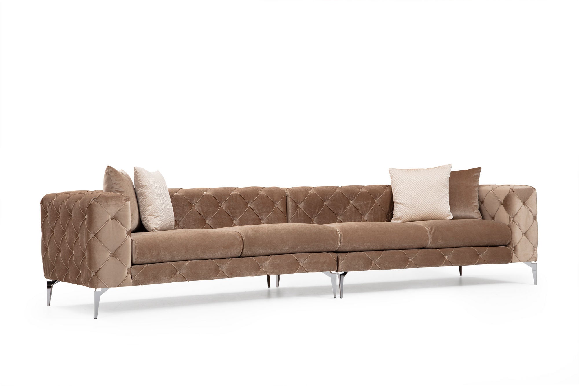 Como - Dark Cream 4 seater chesterfield