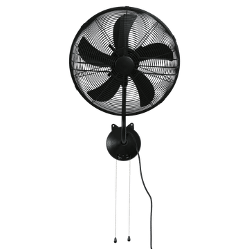 Zebbies Lighting Airstream Matt Black Wall Fan