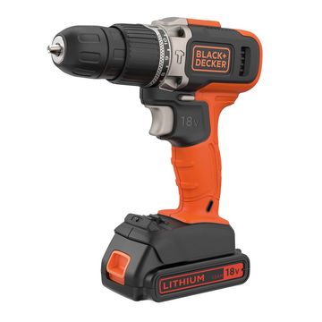 Black & Decker 18V Hammer Drill & 1x 1.5Ah Battery |BCD003C1-QW