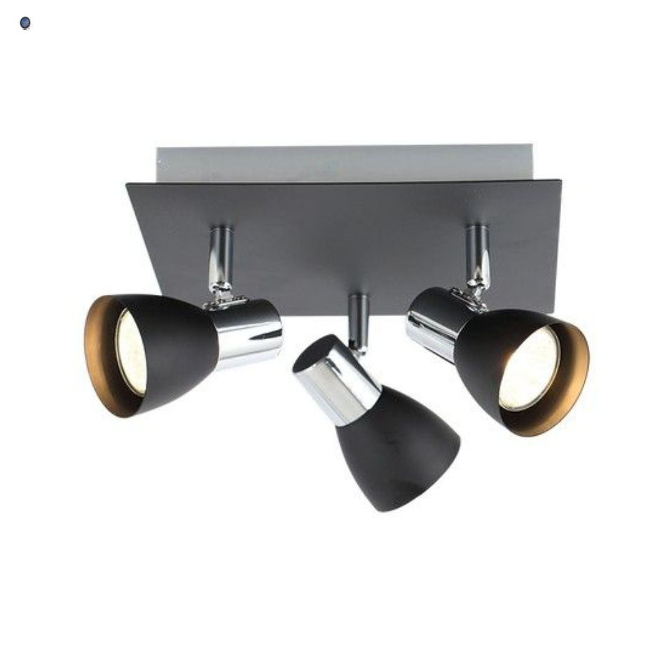 Polished Chrome and Matt Black Spotlight