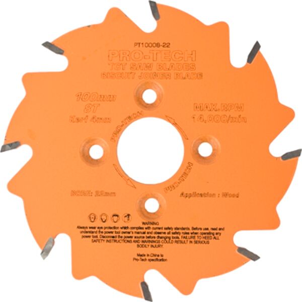 Saw Blade Tct 100X3.96X22X8T Biscuit Joiner  Wood Prof. Pro-Tech
