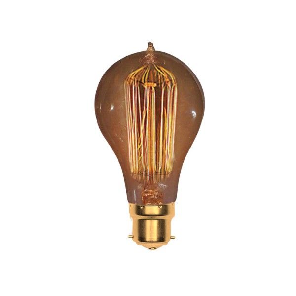 110-240V, 40W Globe Type Carbon Filament Lamp, B22