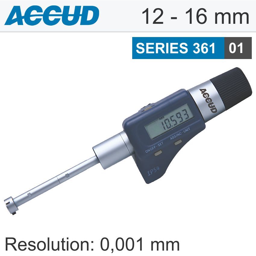 DIG. 3 POINTS INSIDE MICROMETER 12-16MM 0.004MM ACC. 0.001MM RES.