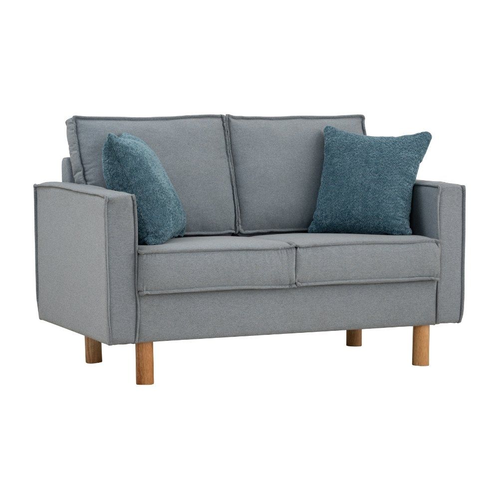 Bragg Nexon 2-Seater Sofa Couch with Scatter Cushions, Light Blue