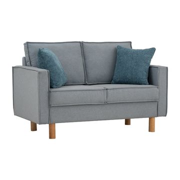 Bragg Nexon 2-Seater Sofa Couch with Scatter Cushions, Light Blue