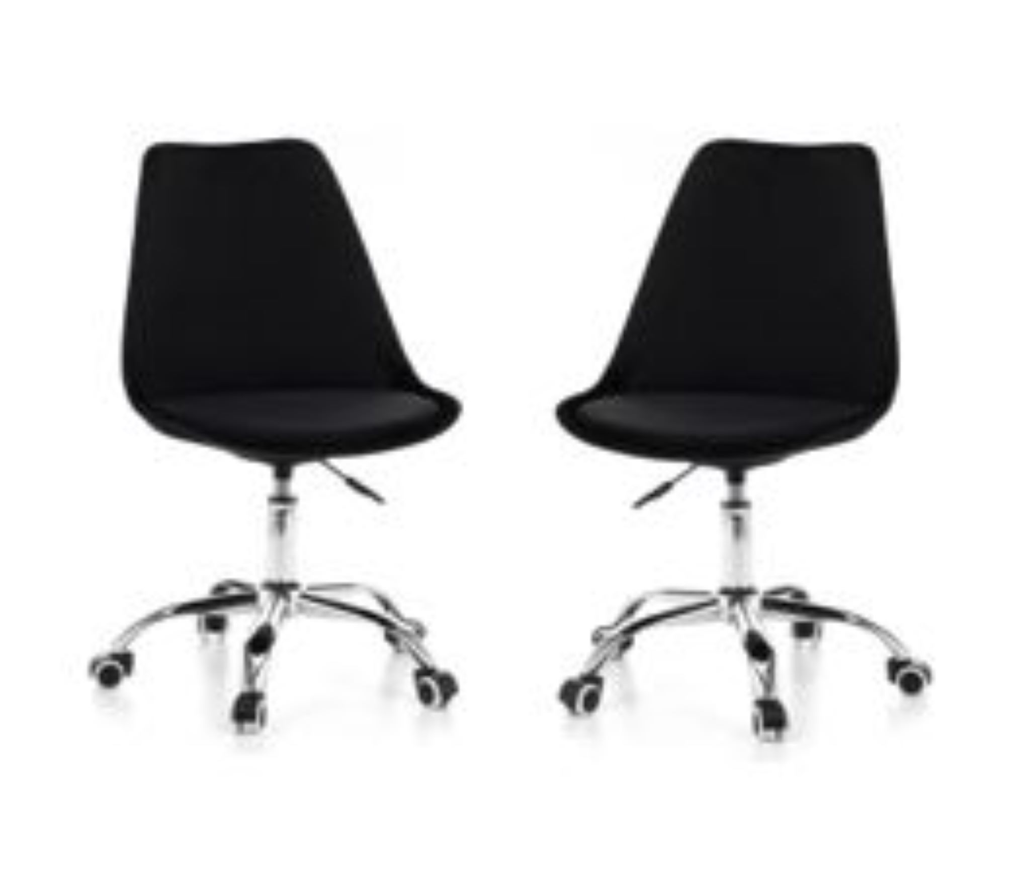 TOCC Shell Operator Office Chair - Set of 2 - Black Shell