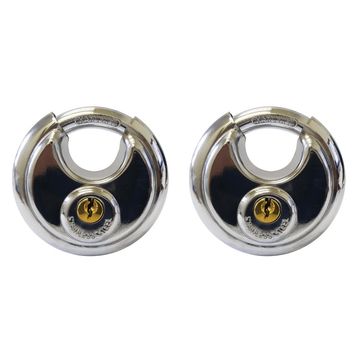 70mm Stainless Steel Keyed-alike Discus Padlocks Quantity:2