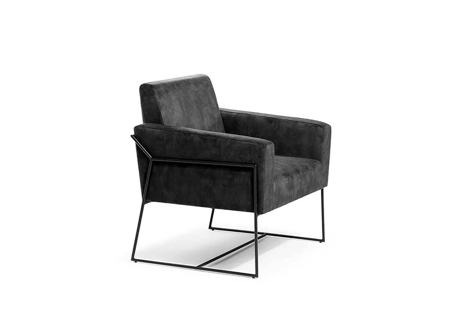 Lagan Velvet ArmChair- Aged Mercury
