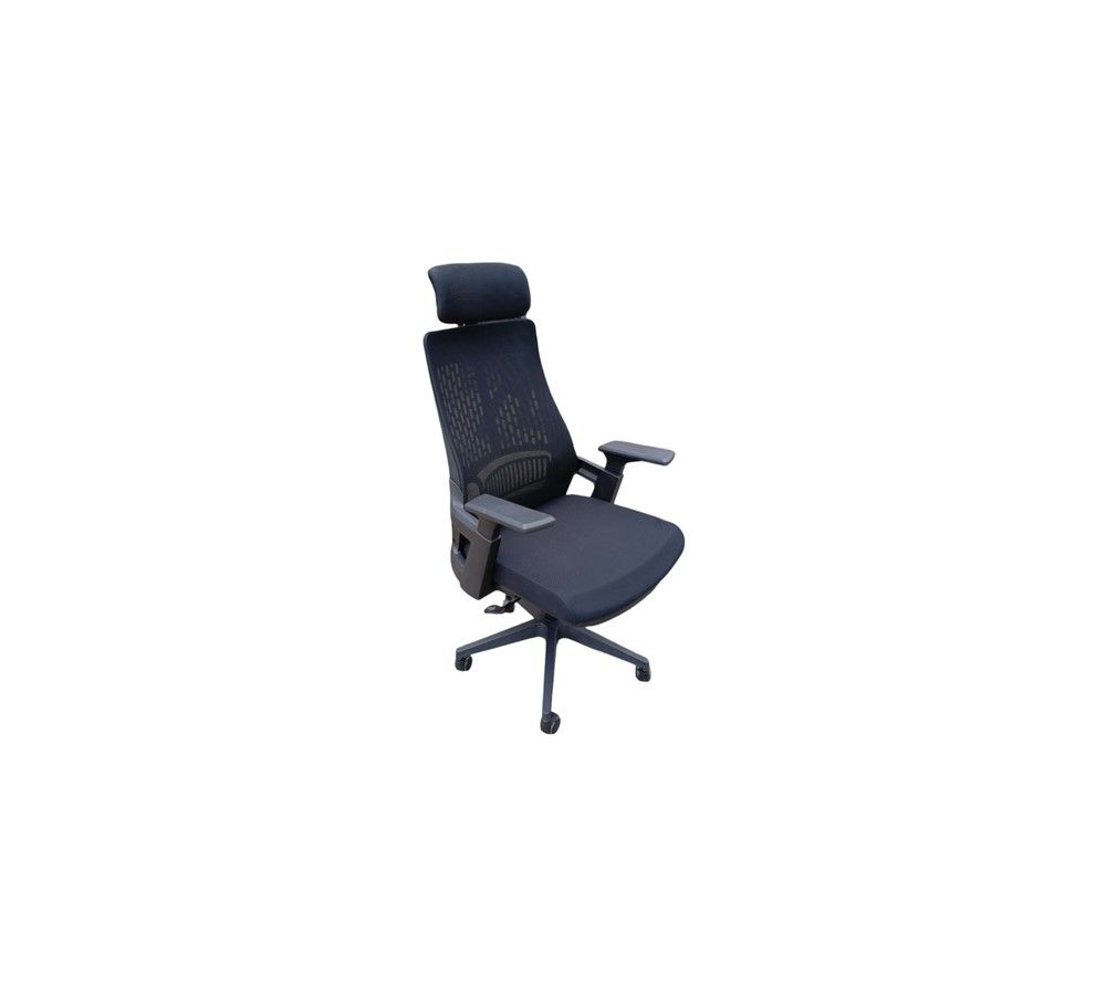 Ergonomic Mesh Adjustable Reception Office Chair With Headrest And Armrest