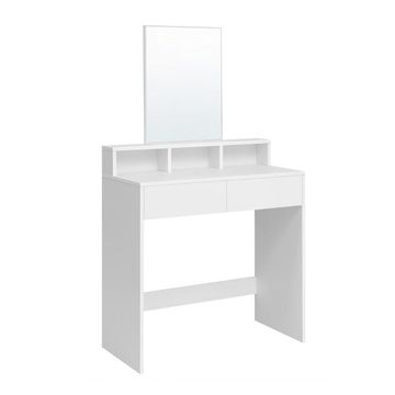 Bragg Ceres Dressing Table Makeup Vanity with Mirror, White