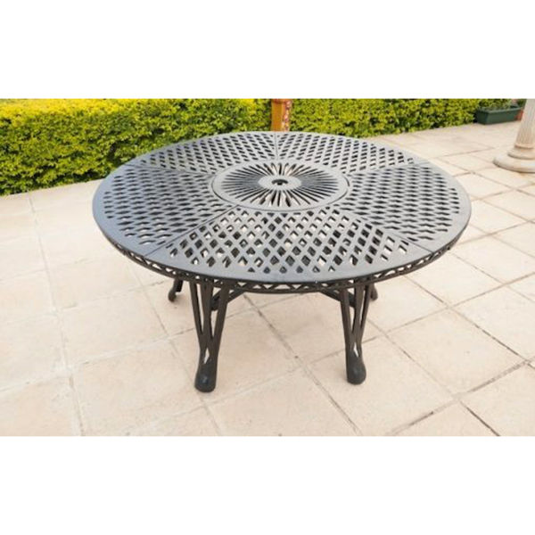 Ageless & Beautiful! Cast Aluminium Patio Table  / Garden Table / Outdoor Table King - Diamond - Round (150cm Diameter)