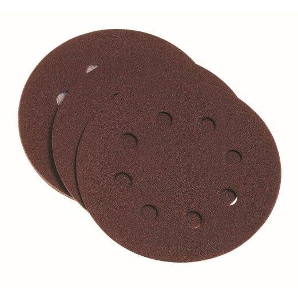 Sanding Disc 150Mm 80 Grit With Holes 10/Pk Hook And Loop