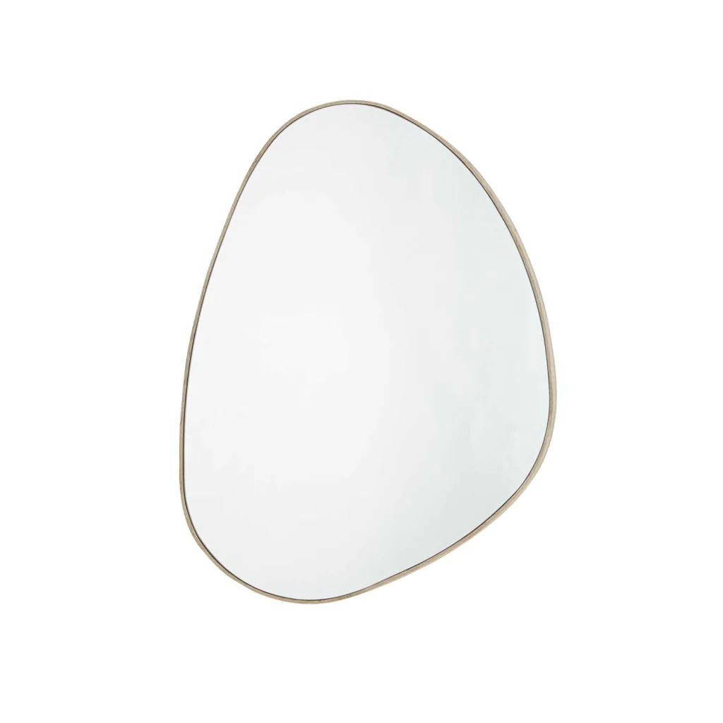 Astra 80x60cm Rectangle Wall Mirror with Oak Frame – Modern Natural Wood Accent Mirror for Living Room, Bedroom, or Hallway