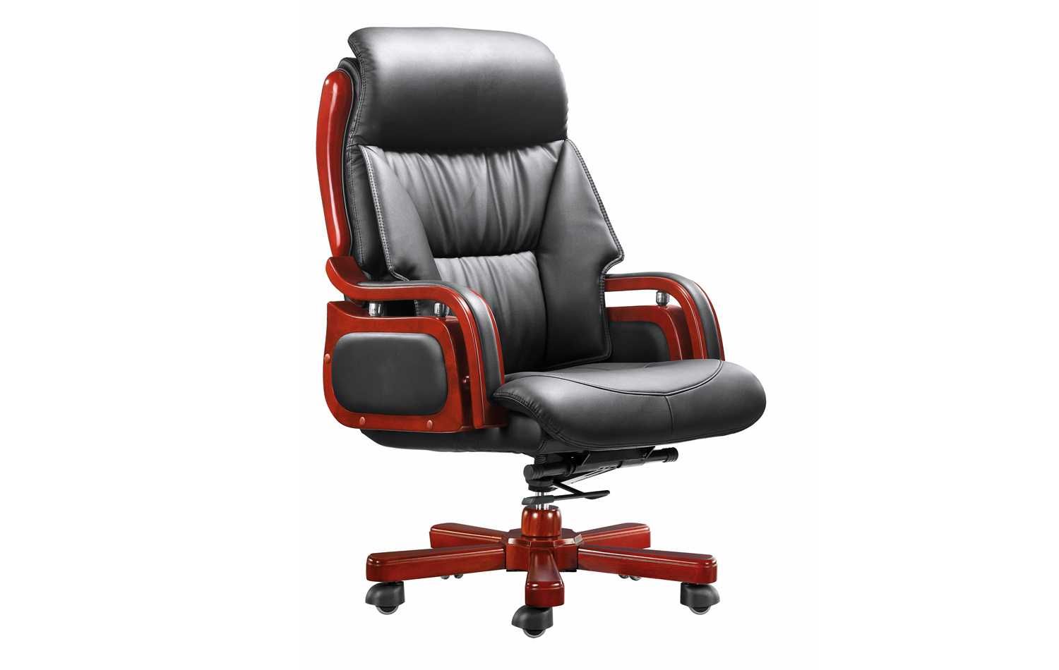 MaqelepoFurn - Presidential Mahogany Detailed Office Chair