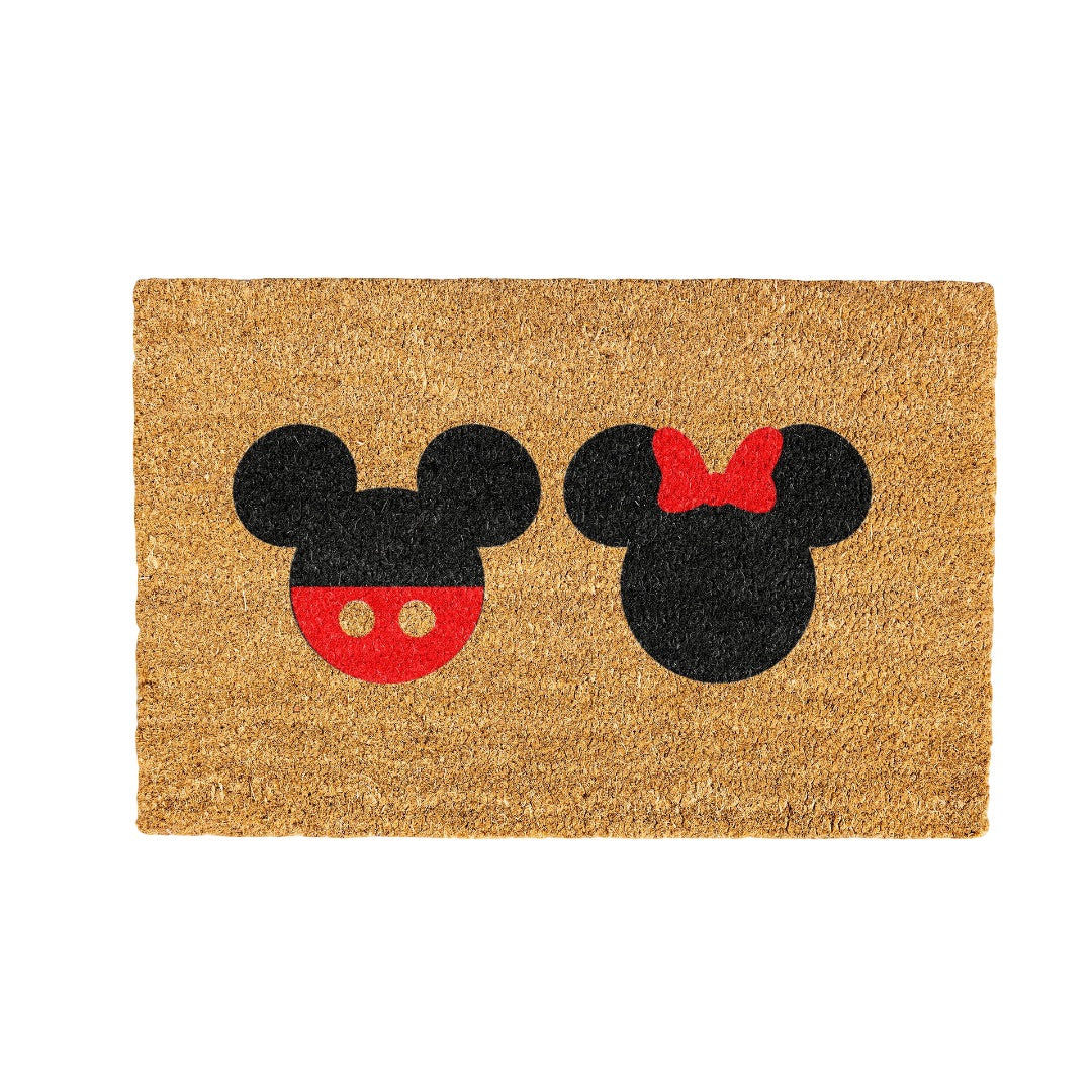 Mickey and Minnie Coir Doormat Design 700 x 400 mm