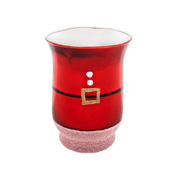 XMAS HURRICANE VASE 9CMX11CM