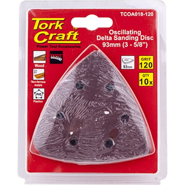 Oscilating Sandpaper A/O 93Mm 10Pc Delta Shape 120Grit