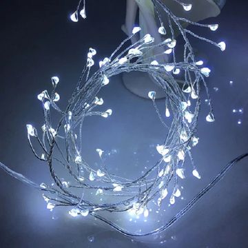 3M Copper Wire Fairy Light 100LED White 220V 8 Mode Settings - ZYF-96