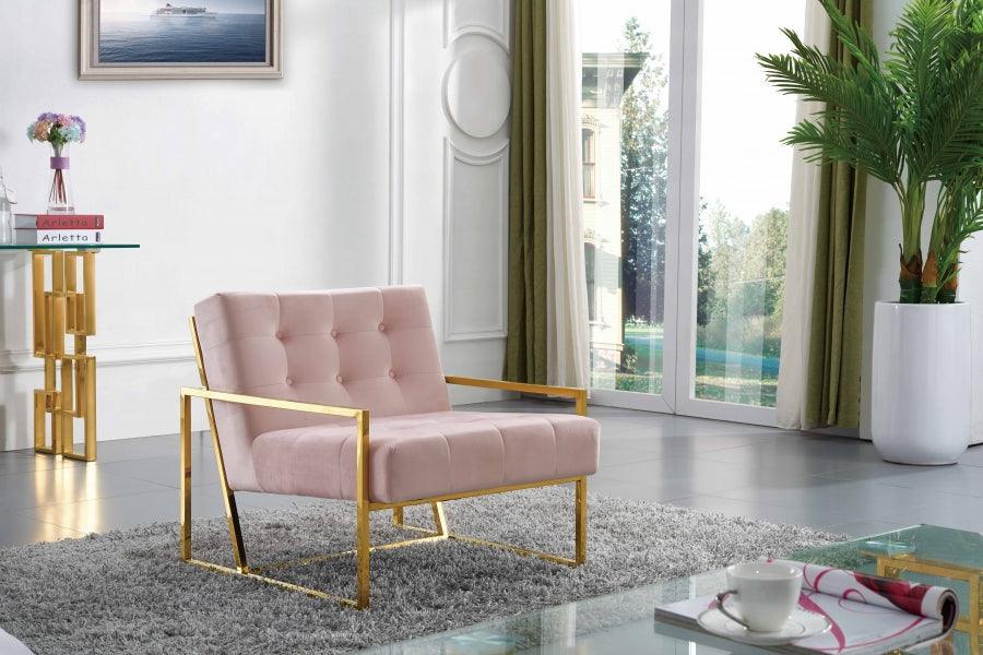 Velvet Accent Chair - Cream white