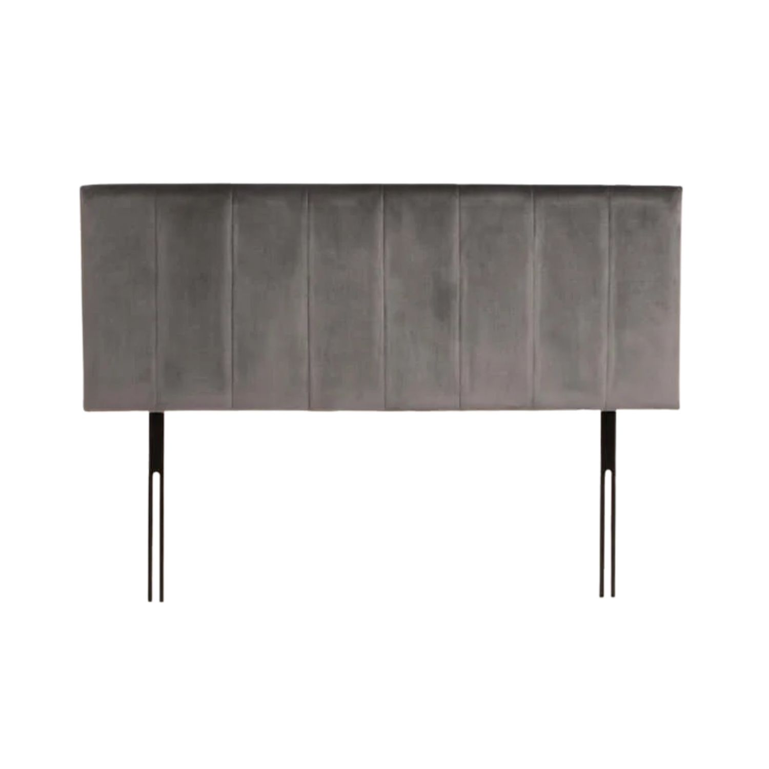 Queen Grey Plush Velvet Headboard for Stylish Bedrooms