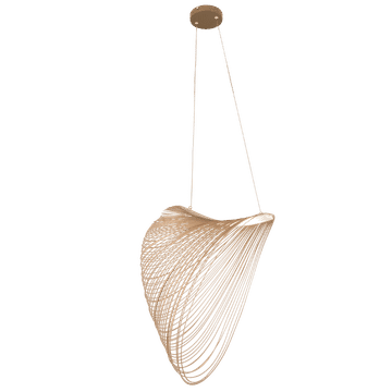 Metal Acrylic and Wood Pendant  7W LED