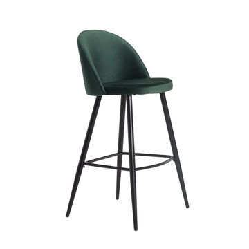 Vividitto -Extreme Velvet  Barstool - Forest Green