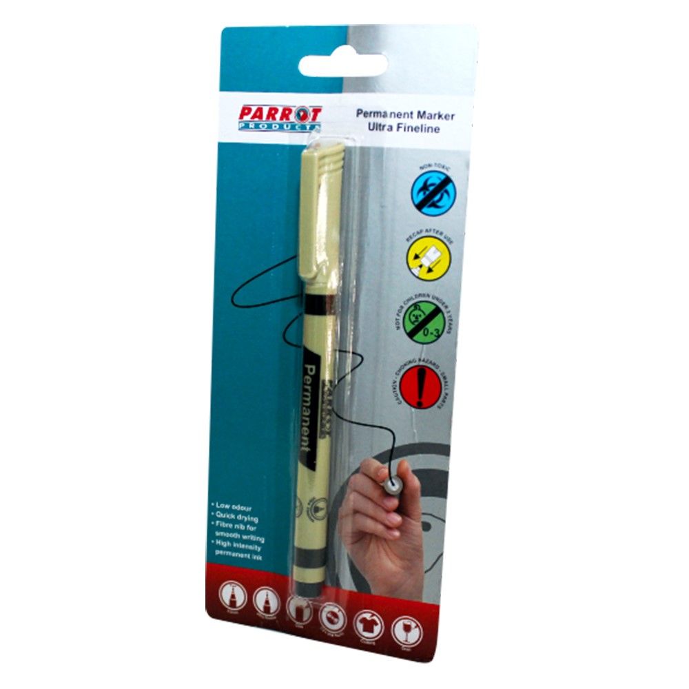 Permanent Marker Ultra Fine line (Black - Carded)