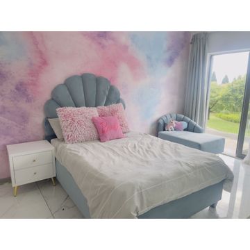 Sea Shell Combo - 3/4 Headboard, Pedestals and Base