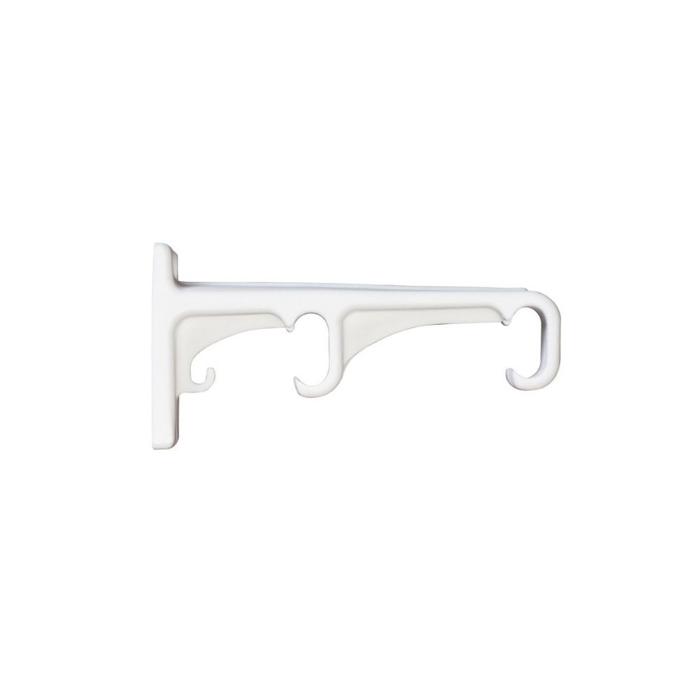 Curtain Track Plastic Double Bracket White (2)