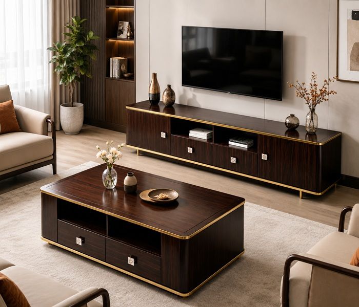 Prestige Home - Umber TV Stand & Coffee Table Set
