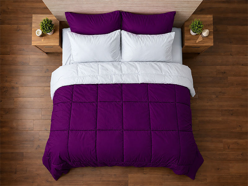 Everyday Collection Reversible Comforter Set - 90 GSM - King - Super King - Optical White - Charisma (06 Sets)
