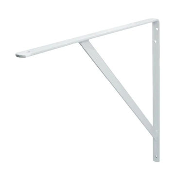 Pack of 2 SHELF BRACKET, HEAVY DUTY, WHITE, 250MM X 300MM