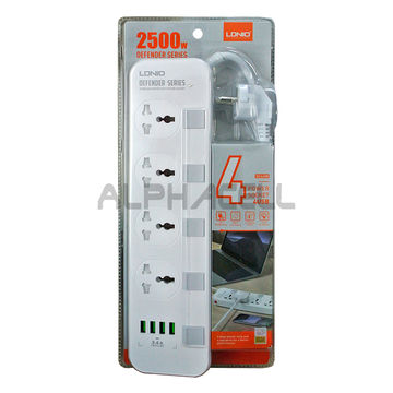 POWER SOCKET4Xus/eu/uk PLUGS + 4XUSB