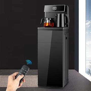 MOXIMX Smart Tea Bar Water Dispenser – Hot & Cold Function – LED Display – Dual Kettles – 3 Temperature Settings – Black Stainless Steel