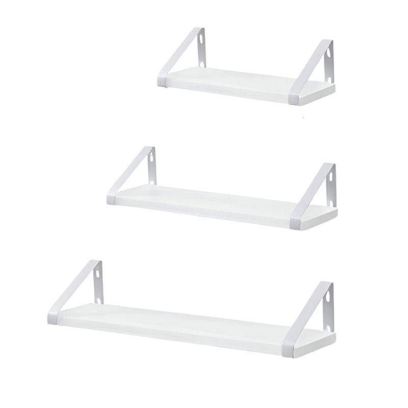 Bragg Dublin Floating Wall Shelves Set of 3, White