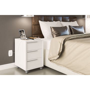 Click 3 Drawer Pedestal White