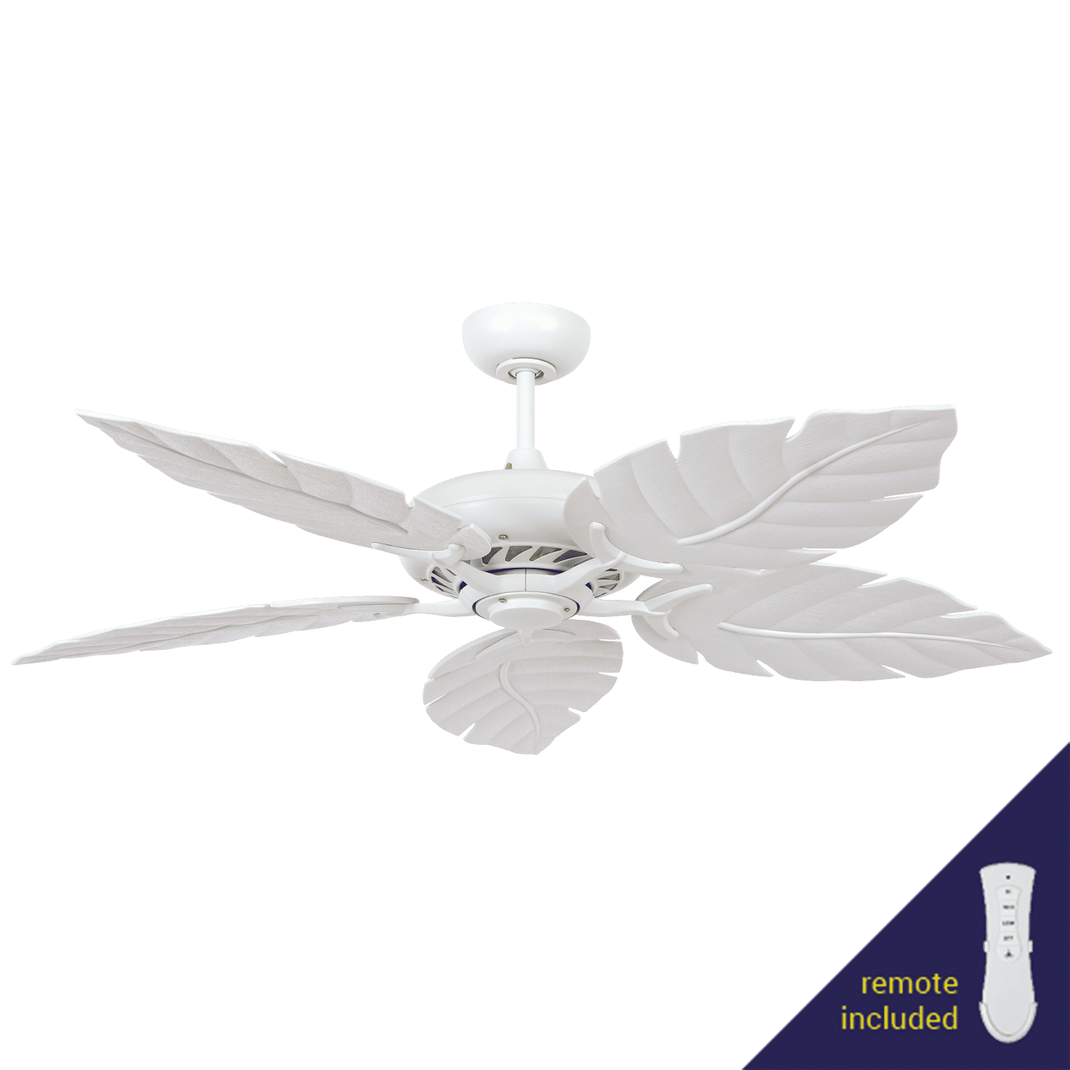 Zebbies Lighting Palmetto - White 80W AC Ceiling Fan with 5 ABS Blades