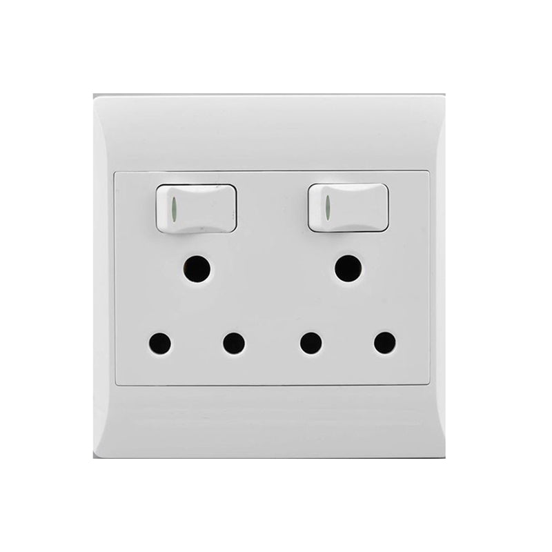 Socket E/Mate 4 X4 Double 16 A White