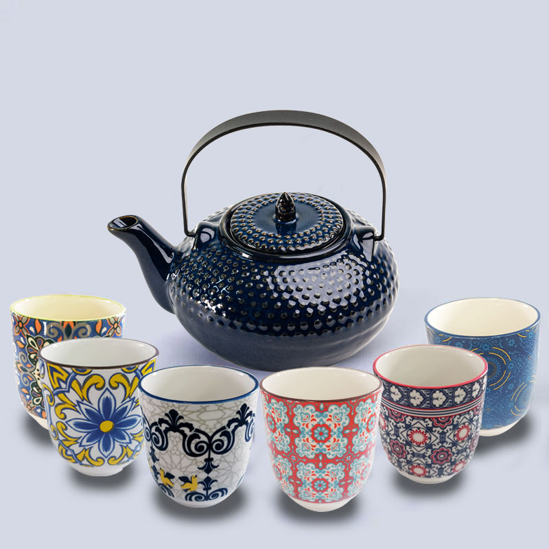 Ceramic Teapot with 6 Japanesestyle Teacups LEROY MERLIN South Africa
