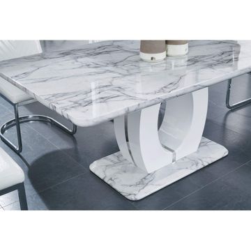 Marble Top Inspired Dining Table 8 Seater