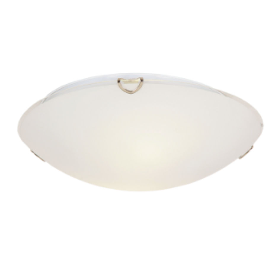 Frosted Glass with Polished Chrome Clips