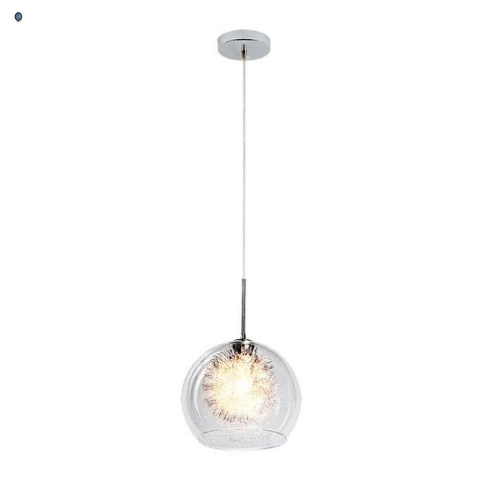 Polished Chrome Pendant with Clear Glass