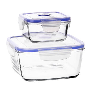 Borgonovo Superblock Square Food Storage Container 2 Piece Set
