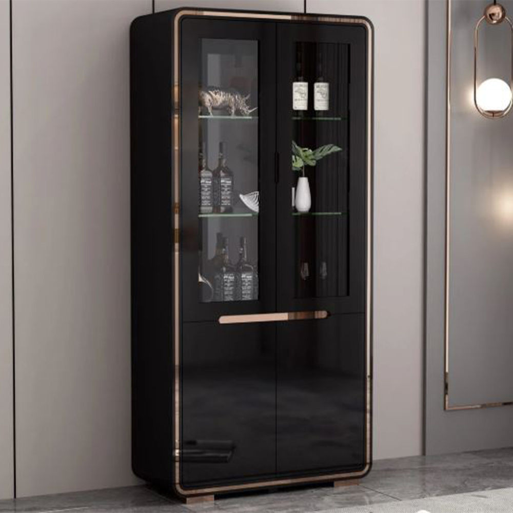 Odora Display Cabinet -White/Rose Gold